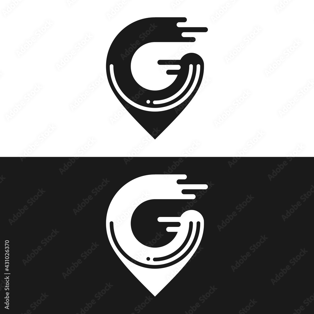 Letter G Pin tech Logo Design Template Element Letter G Pin tech Logo Design Template Element