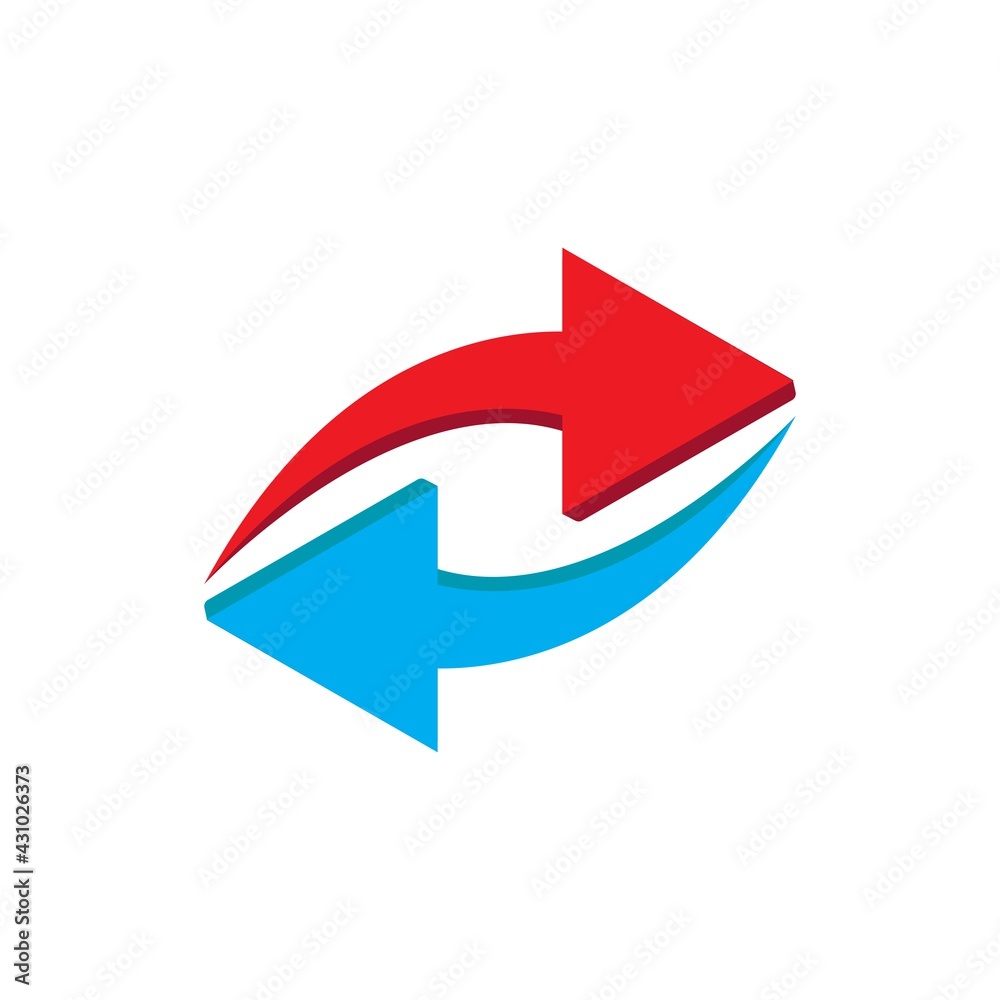 3d blue and red vector arrows. Graphic elements for web and design. Vector illustration 3d blue and red vector arrows. Graphic elements for web and design. Vector illustration