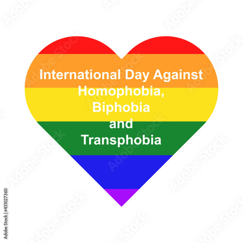 International Day Against Homophobia vector illustration isolated on white background.