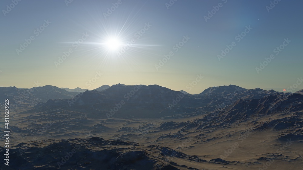 Obraz premium a computer-generated surface, a fantasy world