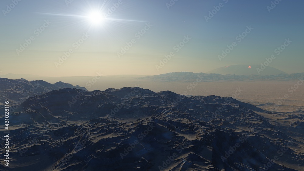 Fototapeta premium a computer-generated surface, a fantasy world