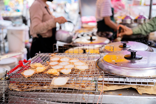Kanom Krok is a very popular Thai dessert that can be found everywhere in Thailand.