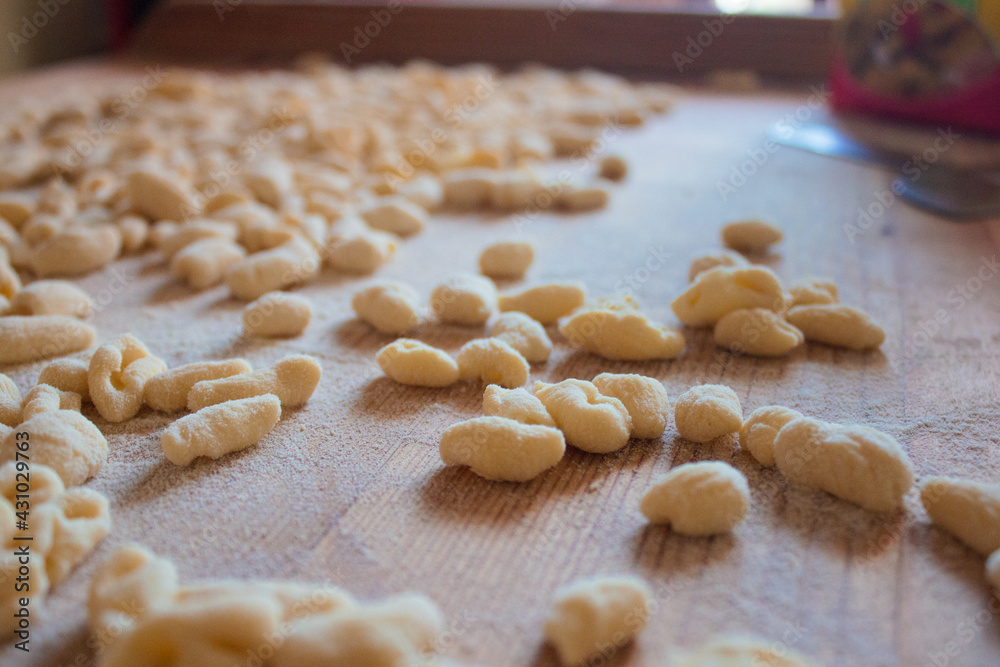 Cavatelli pasta, typical from Southern Italy
