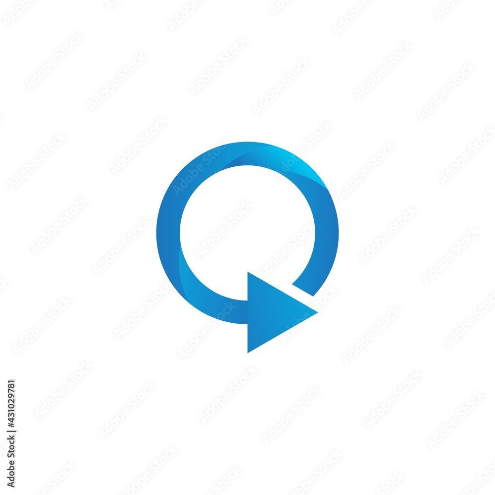 3d blue vector arrow. Graphic logo design for company. Vector illustration 3d blue vector arrow. Graphic logo design for company. Vector illustration
