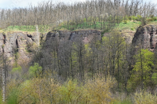 landscape in Nature reserve Krumlovsko rokytenske slepence in Czech republic