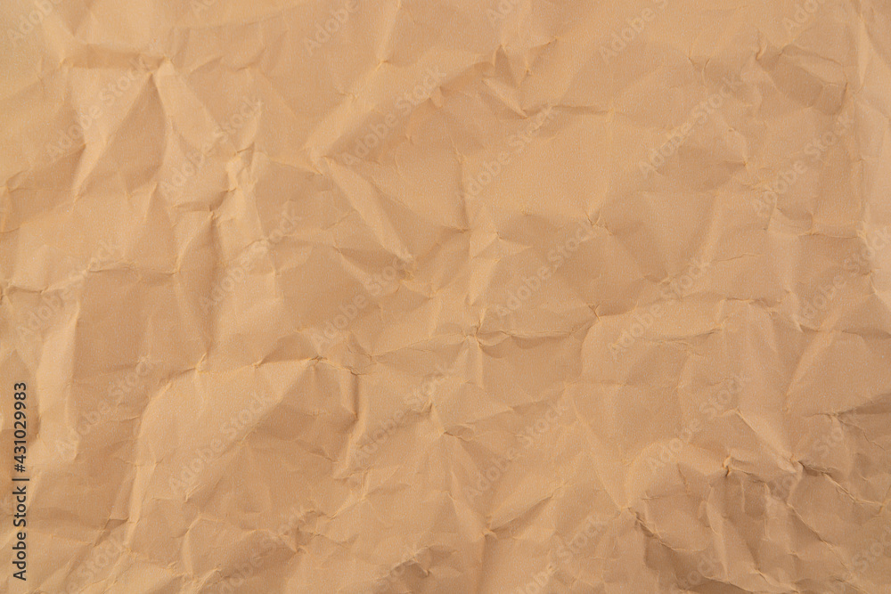 Obraz premium Old crumpled brown paper texture