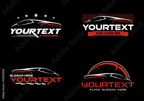 Set of Exotic car logo badge, emblem design template vector eps 10