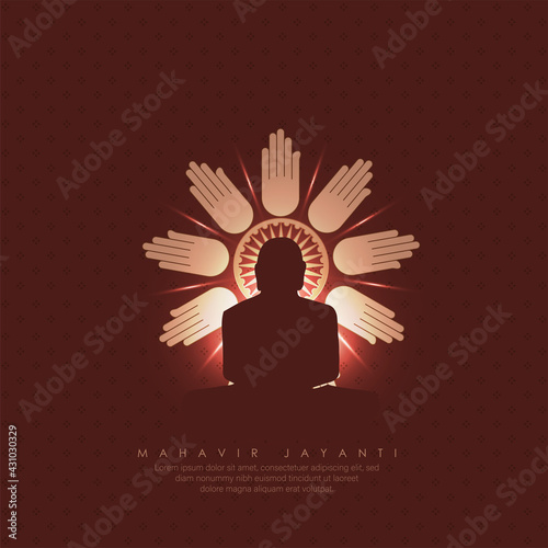 Vector illustration of Mahavir Jayanti Celebration. photo