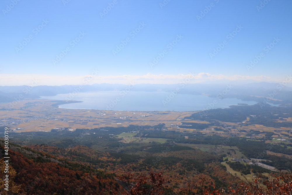 Obraz premium 秋の福島県の磐梯山の登山
