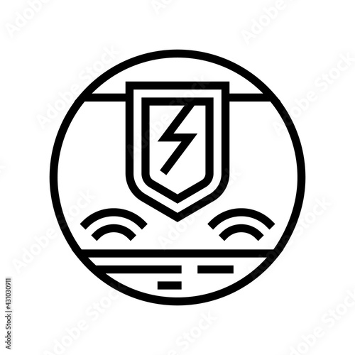 hypersensitivity skin line icon vector. hypersensitivity skin sign. isolated contour symbol black illustration