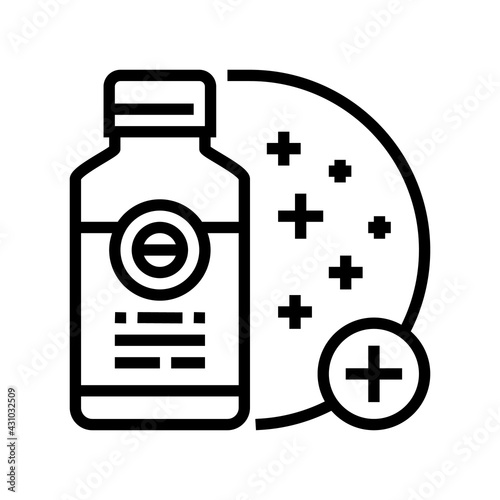 skin regeneration medicament line icon vector. skin regeneration medicament sign. isolated contour symbol black illustration