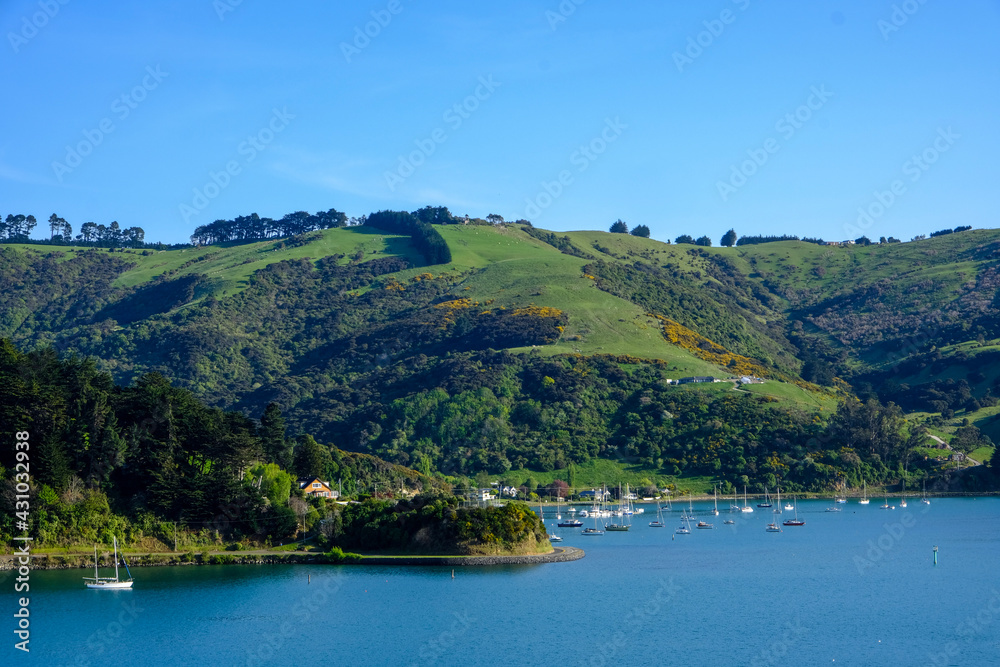 lake and mountains