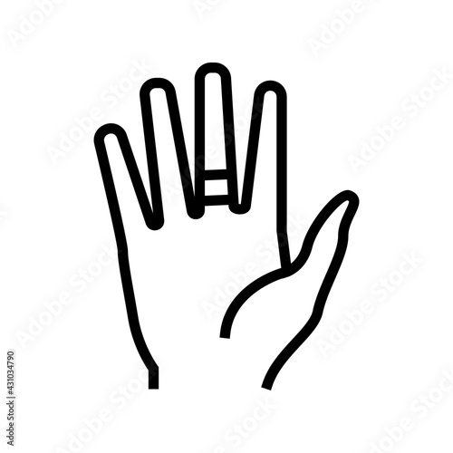 contact dermatitis line icon vector. contact dermatitis sign. isolated contour symbol black illustration