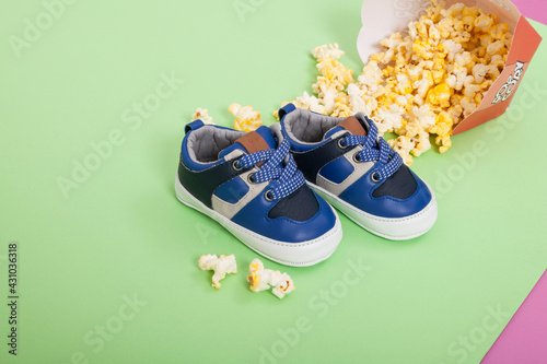 Fashion for kids - a pair of baby sneakers photo