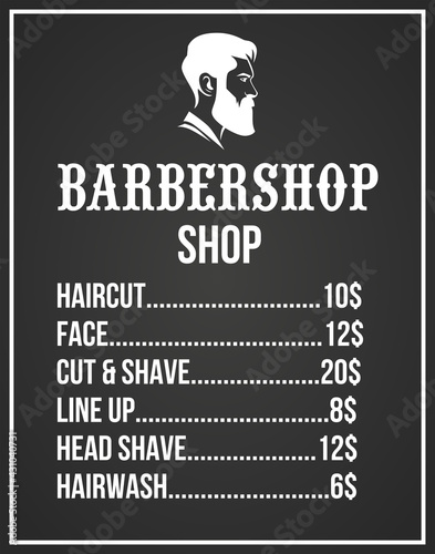 social media template banner for barbershop and hairstylist. fully editable instagram and facebook square frame puzzle organic sale. Banner with price tags for haircuts