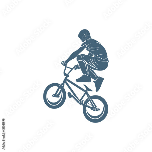 BMX design vector illustration, Creative BMX logo design concept template, symbols icons