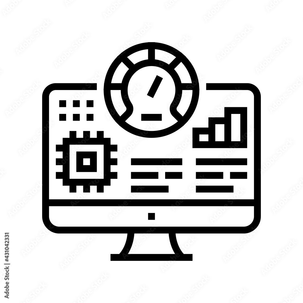 testing semiconductor manufacturing line icon vector. testing semiconductor manufacturing sign. isolated contour symbol black illustration testing semiconductor manufacturing line icon vector. testing semiconductor manufacturing sign. isolated contour symbol black illustration