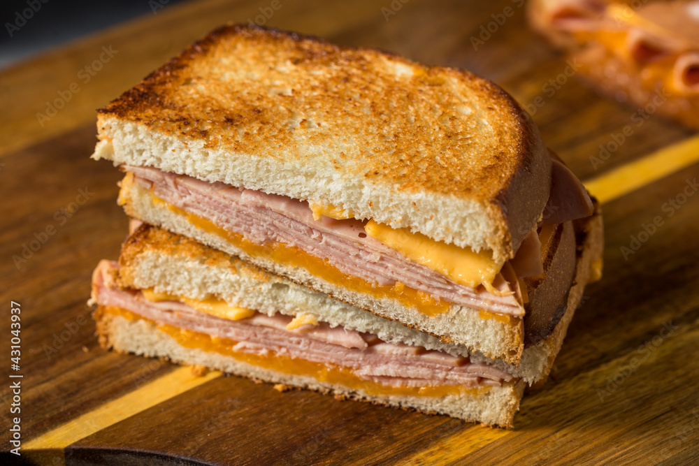 Homemade Ham and Grilled Cheese Sandwich