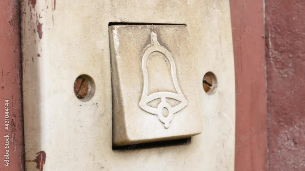 Simple old retro doorbell bell symbol button detail, macro, extreme closeup, nobody. Entrance door house bell signal system vintage antique switch object, bell icon, waiting to enter abstract concept Simple old retro doorbell bell symbol button detail, macro, extreme closeup, nobody. Entrance door house bell signal system vintage antique switch object, bell icon, waiting to enter abstract concept