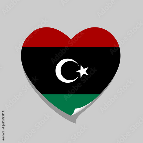 I love Libya flag heart Free Download I love Libya flag heart - GFXLoad
