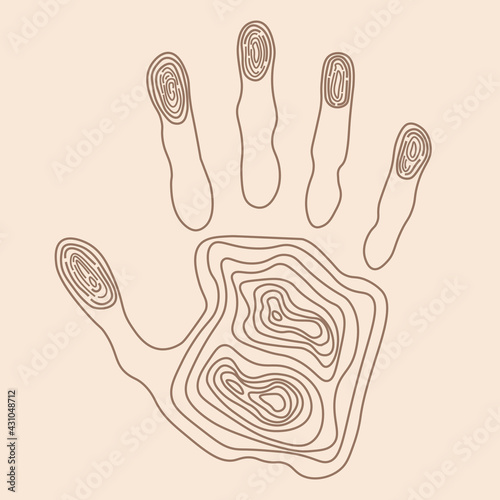 Handprint vector illustration 