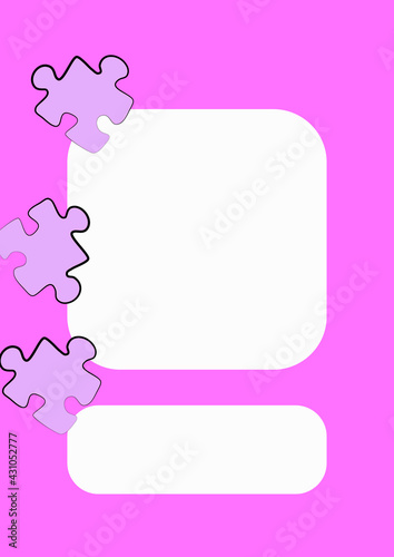 Vertical illustration format A4 - the design of the screen of the phone or tablet for inscriptions and photos