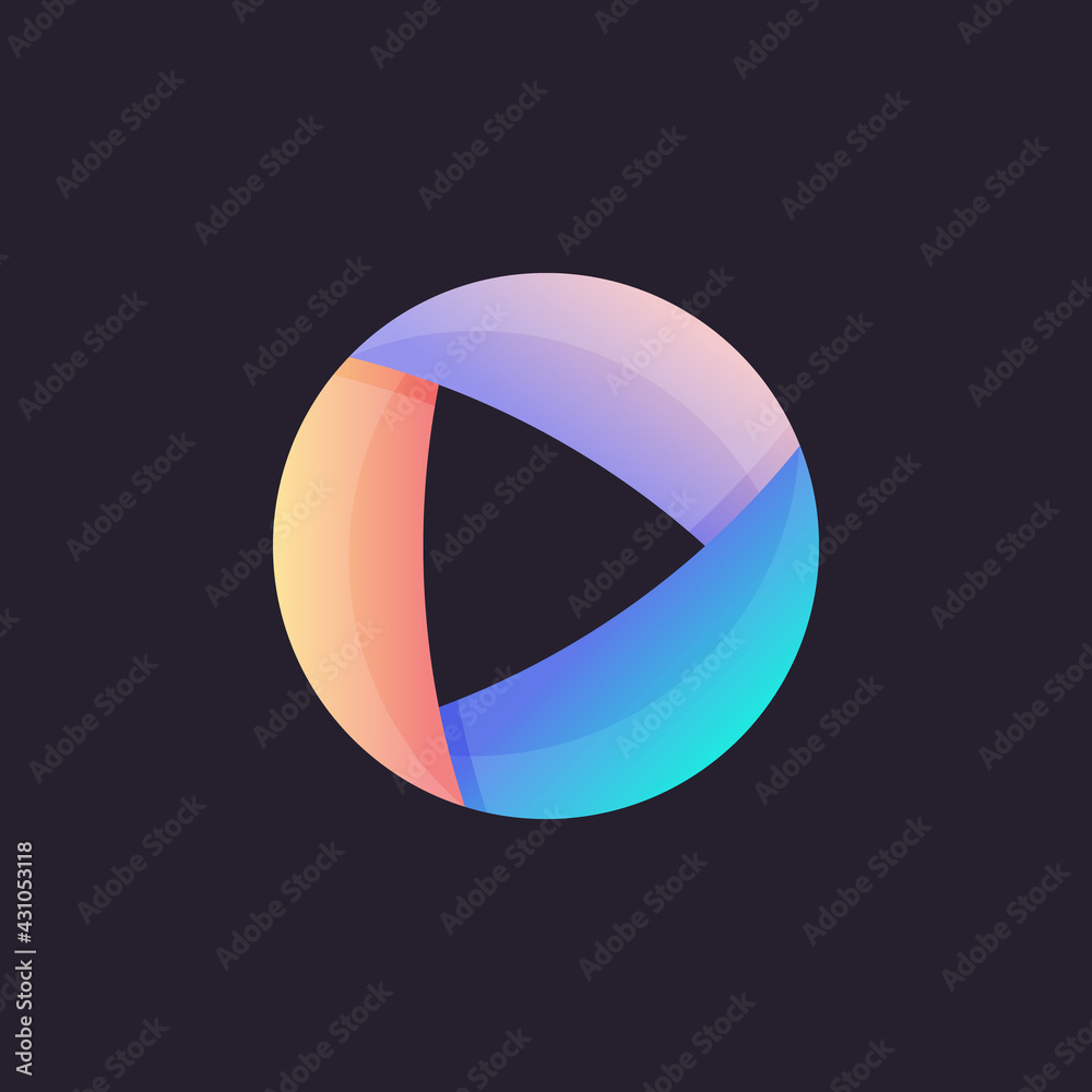 play media button abstract arrow colorful gradient play media button abstract arrow colorful gradient
