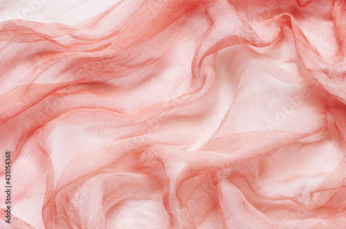 Texture of red draped fabric