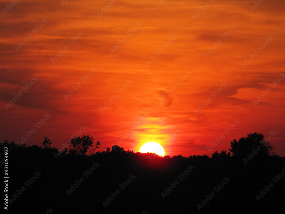 Increíble escenas de puesta de sol