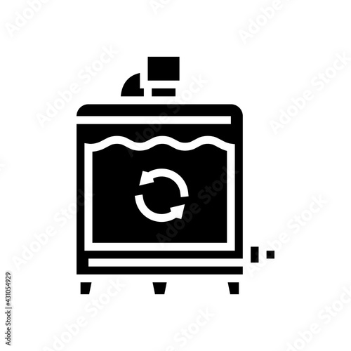 equipment preparing process cheese production glyph icon vector. equipment preparing process cheese production sign. isolated contour symbol black illustration