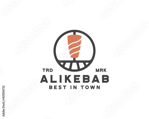 simple kebab logo template vector