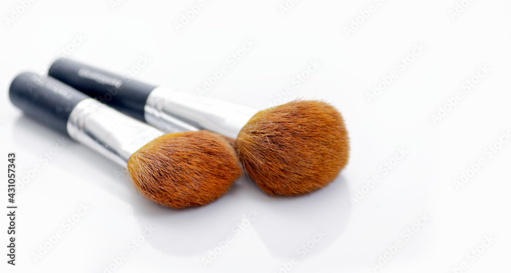 Make up brushes on a white background. Make up brushes on a white background.