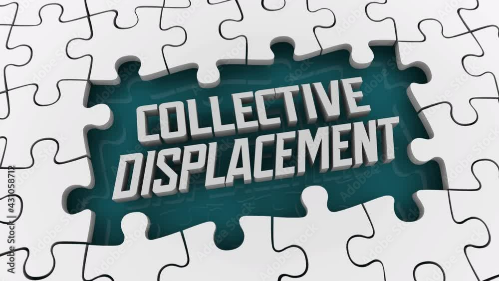 Collective Displacement Puzzle Change Customers Relocation Employees Moving 3d Animation Collective Displacement Puzzle Change Customers Relocation Employees Moving 3d Animation
