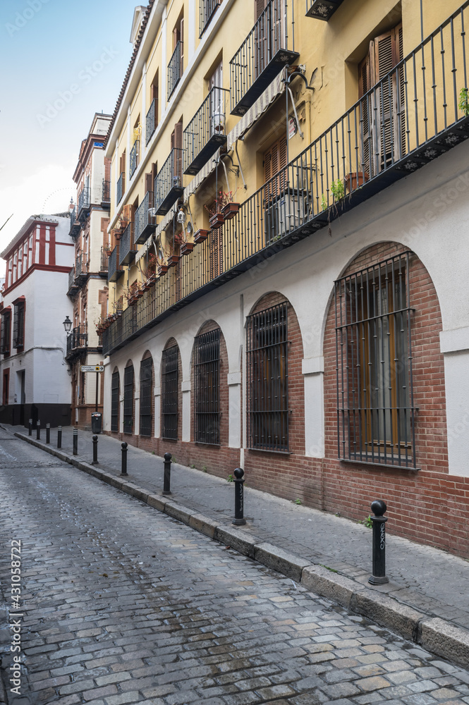 View of the street in Seville