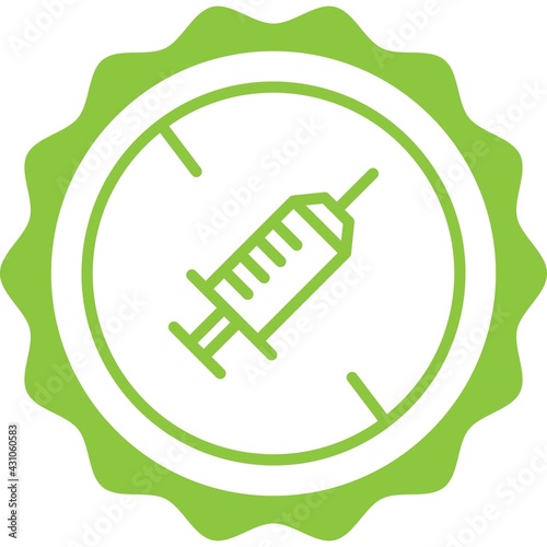 no hormones free green stamp badge outline icon label