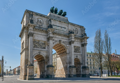 Victory Gate (Siegestor) in spring in Munich