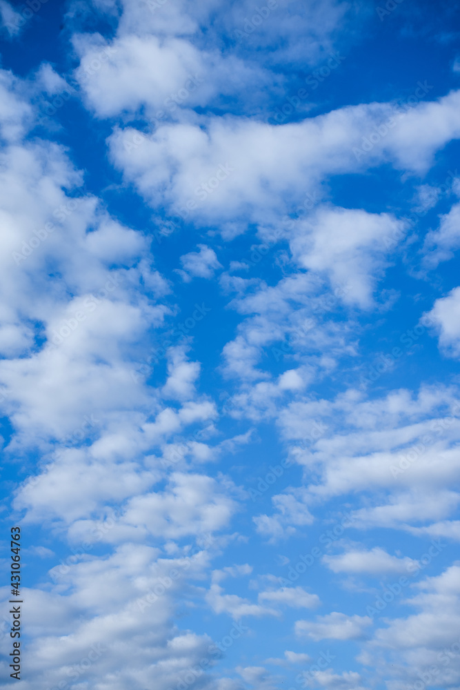 Blue sky and white cotton clouds background. Alicante, Spain. Blue sky and white cotton clouds background. Alicante, Spain.