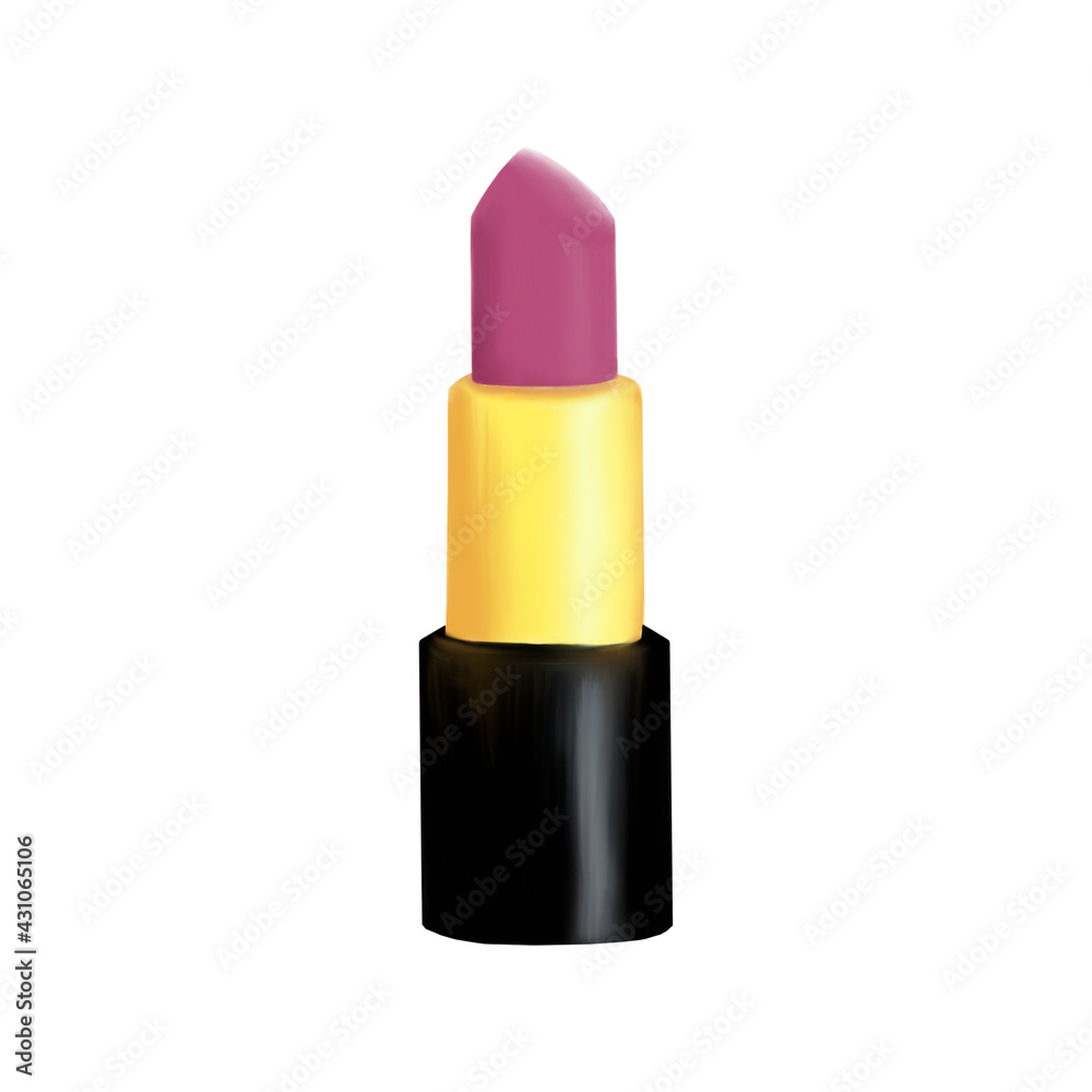 Lipstick clip art isolated on white background. Digital make up illustration. Cosmetics clipart. Lipstick clip art isolated on white background. Digital make up illustration. Cosmetics clipart.