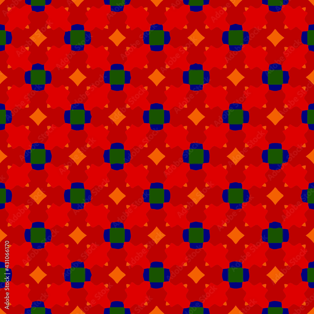 Fototapeta premium Christmas seamless vector pattern. Great for wrapping paper and wallpaper. Abstract background with repeating patterns .