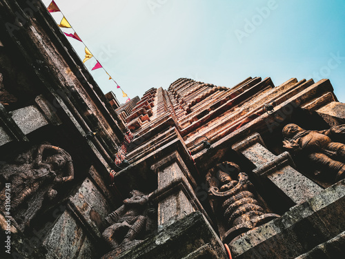 Worm eye view of temple