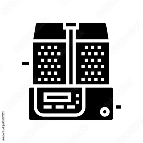 mixing pharmaceutical production glyph icon vector. mixing pharmaceutical production sign. isolated contour symbol black illustration