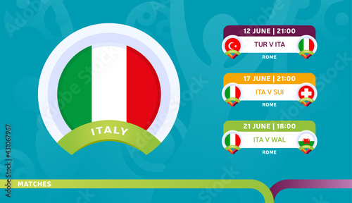 Fotografie italy national team Schedule matches in the final stage at the 2020 Football Championship