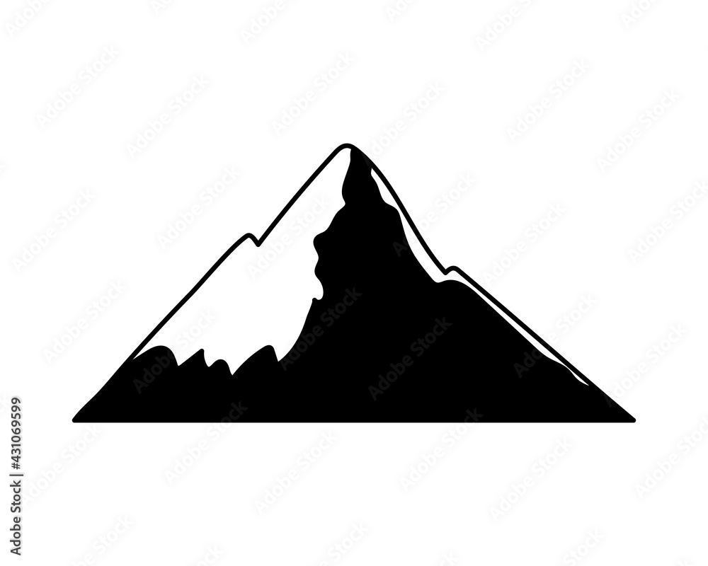 Fototapeta premium cute mountain icon