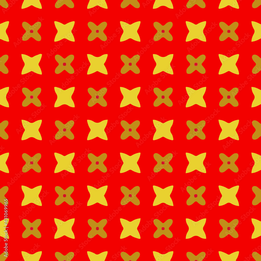 Obraz premium Christmas seamless vector pattern. Great for wrapping paper and wallpaper. Abstract background with repeating patterns .