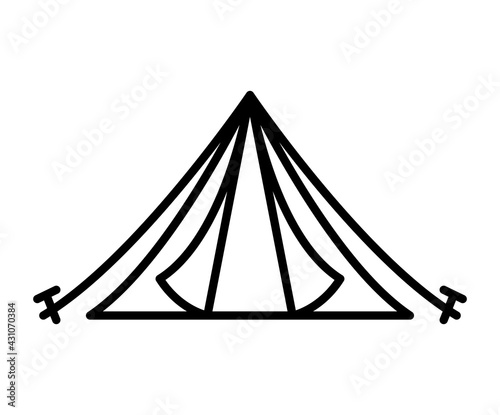 tent silhouette icon
