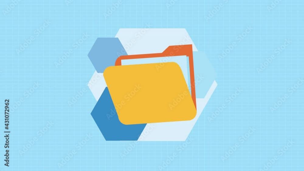 folder file documents animation icon folder file documents animation icon