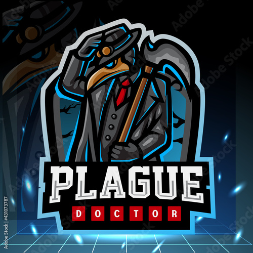 Doctor plague mascot. esport logo design