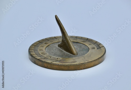 Photos Old antique sun dial paperweight