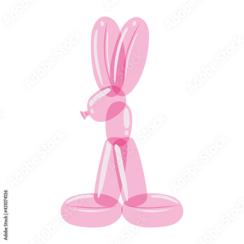 pink rabbit balloon