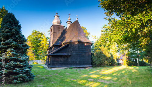 Fototapeta Naklejka Na Ścianę i Meble -  
Kościół Narodzenia Najświętszej Maryi Panny w Średniej Wsi, Bieszczady, Polska / Church of the Nativity of the Blessed Virgin Mary in Srednia Wieś, Bieszczady, Poland